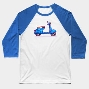 Scooter Cartoon Baseball T-Shirt